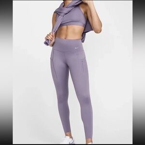 Nike Go Firm Support purple leggings size M